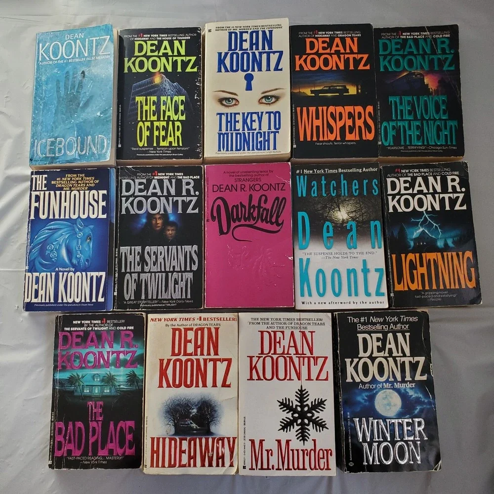 Dean Koontz Books Lot of 14 Paperback Various Titles Icebound to Winter Moon